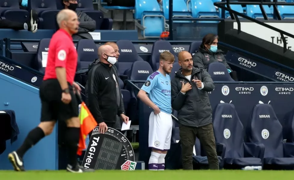 Guardiola will only be permitted to make three substitutions in the Premier League this season (Lee Smith/NMC Pool)