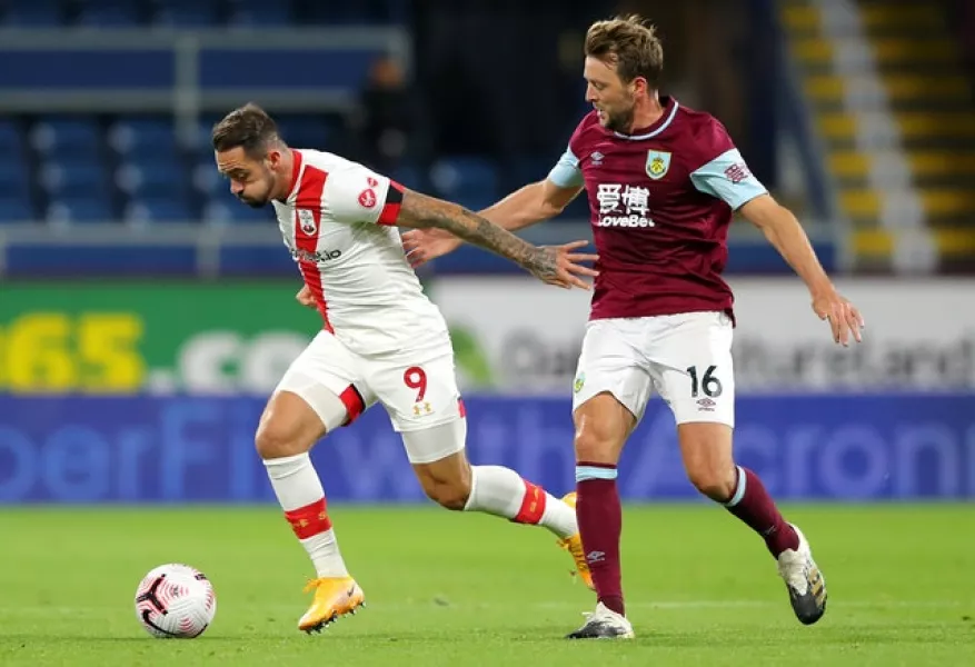 Dale Stephens (right), pictured challenging Southampton’s Danny Ings, is Burnley’s only major signing of the summer so far.