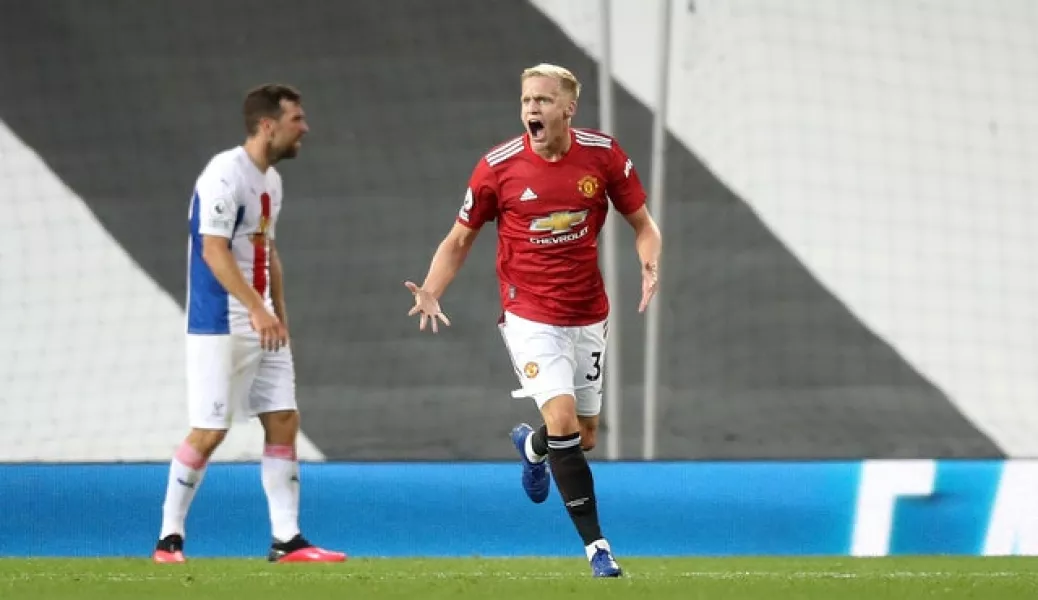 Donny Van de Beek scored in United’s defeat to Crystal Palace last weekend (Martin Rickett/PA)