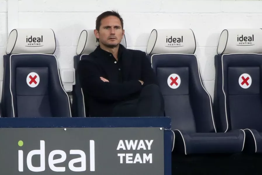 Frank Lampard did not enjoy what he saw from Chelsea in the first half (Nick Potts/PA)