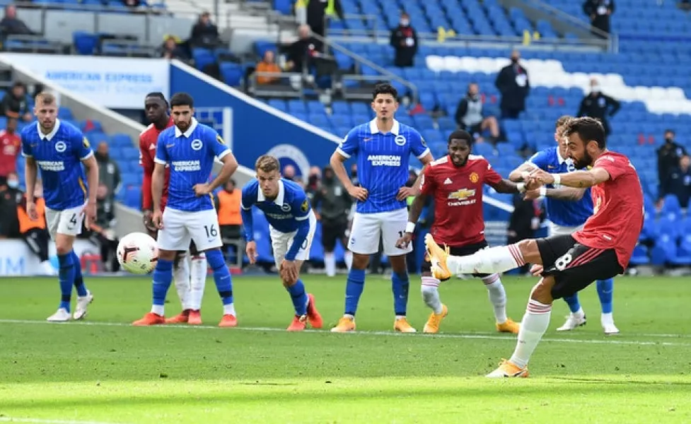 Bruno Fernandes scored United’s winner from the penalty spot on Saturday (Glyn Kirk/PA)