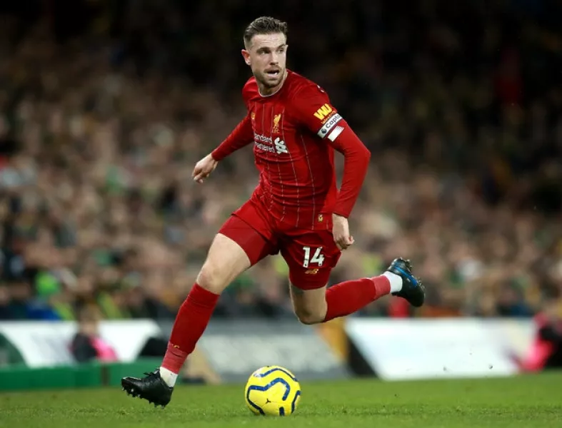 Jordan Henderson has been sidelined since coming off against Chelsea (Adam Davy/PA)