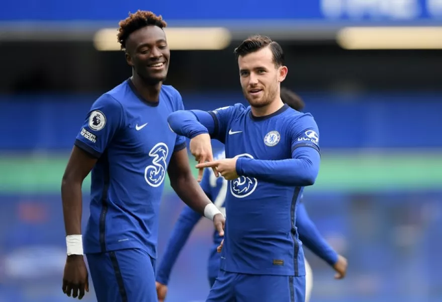 Chelsea pair Ben Chilwell, right, and Tammy Abraham could miss the England-Wales game on Thursday after reportedly breaking coronavirus rules (Mike Hewitt/PA)