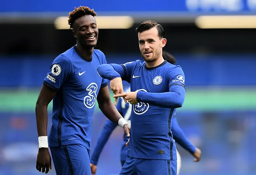 Chelsea pair Ben Chilwell, right, and Tammy Abraham could miss the England-Wales game on Thursday after reportedly breaking coronavirus rules (Mike Hewitt/PA)