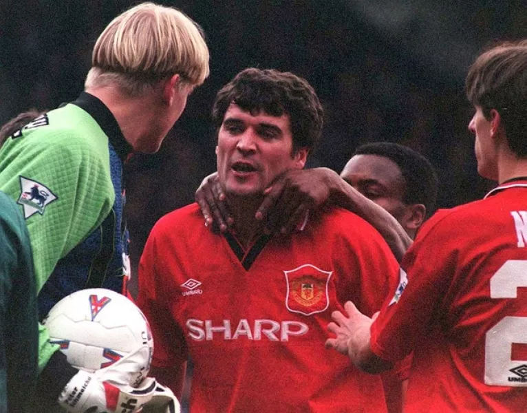 Former England defender Paul Parker (back) played alongside the likes of Roy Keane (centre) during his time at Old Trafford (John Giles/PA)