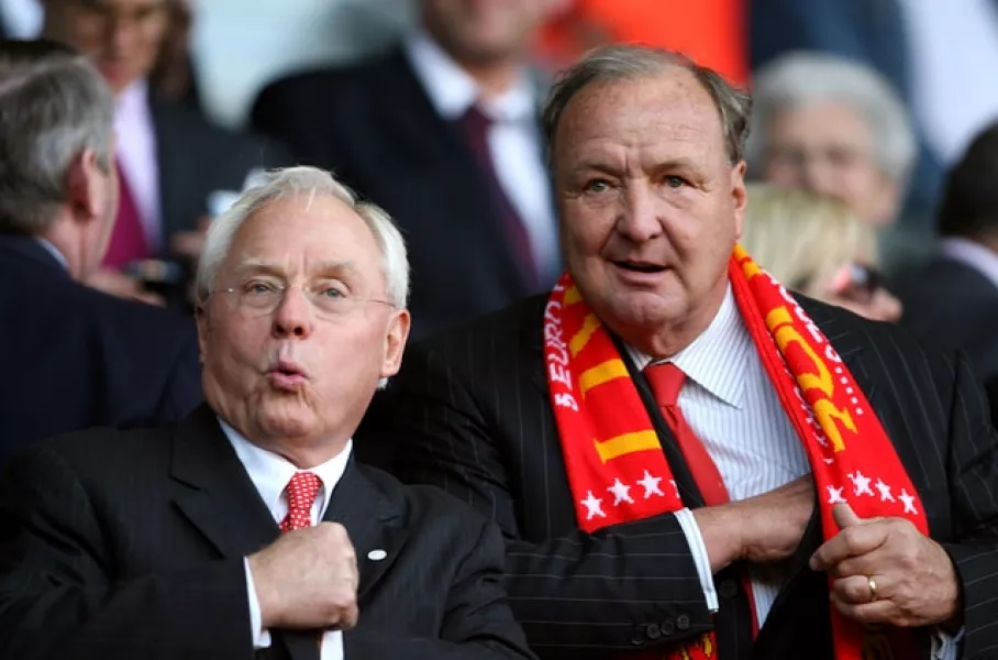 George Gillett (left) and Tom Hicks opposed selling to FSG (Peter Byrne/PA)