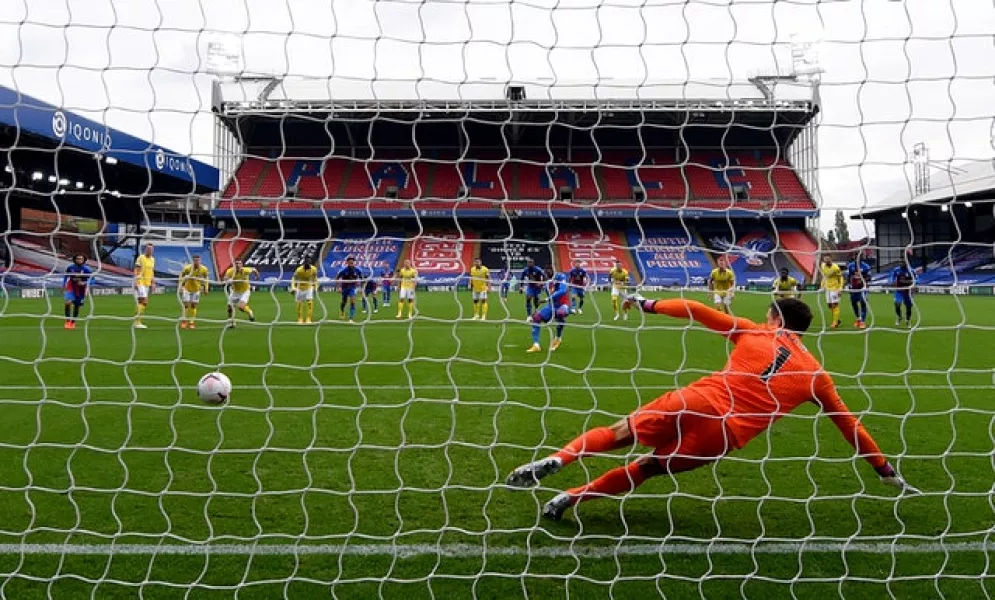 Zaha struck from the spot (Mike Hewitt/PA)