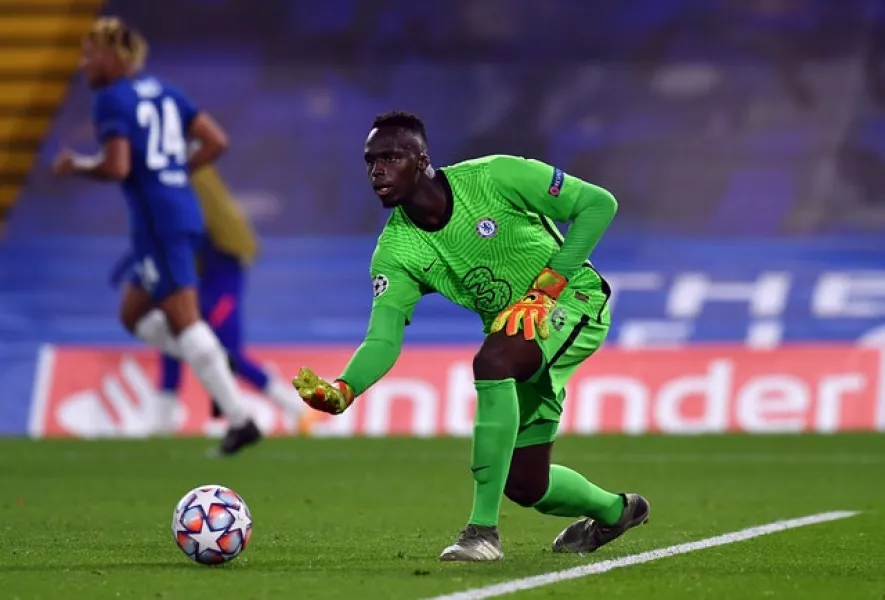 Edouard Mendy took the gloves for Chelsea (Glyn Kirk/PA)