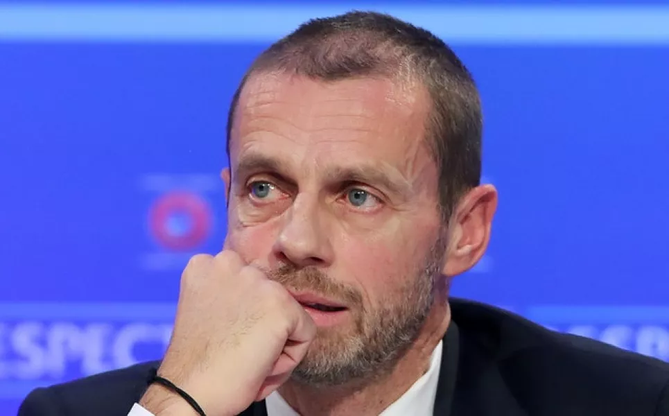 UEFA, and its president Aleksander Ceferin, has expressed its opposition to any suggested European Super League (Niall Carson/PA)