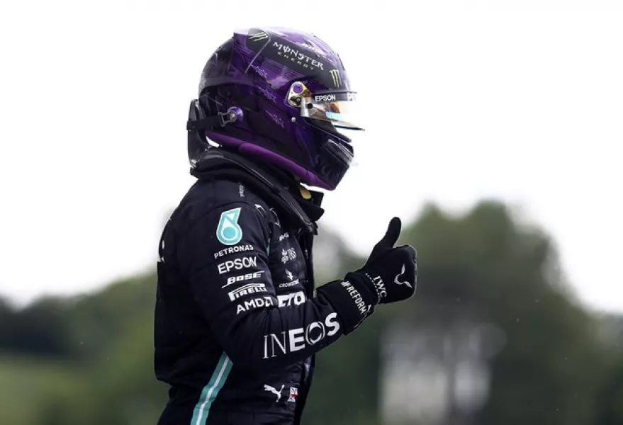 Lewis Hamilton was pleased with his qualifying display at the Hungaroring (AP)