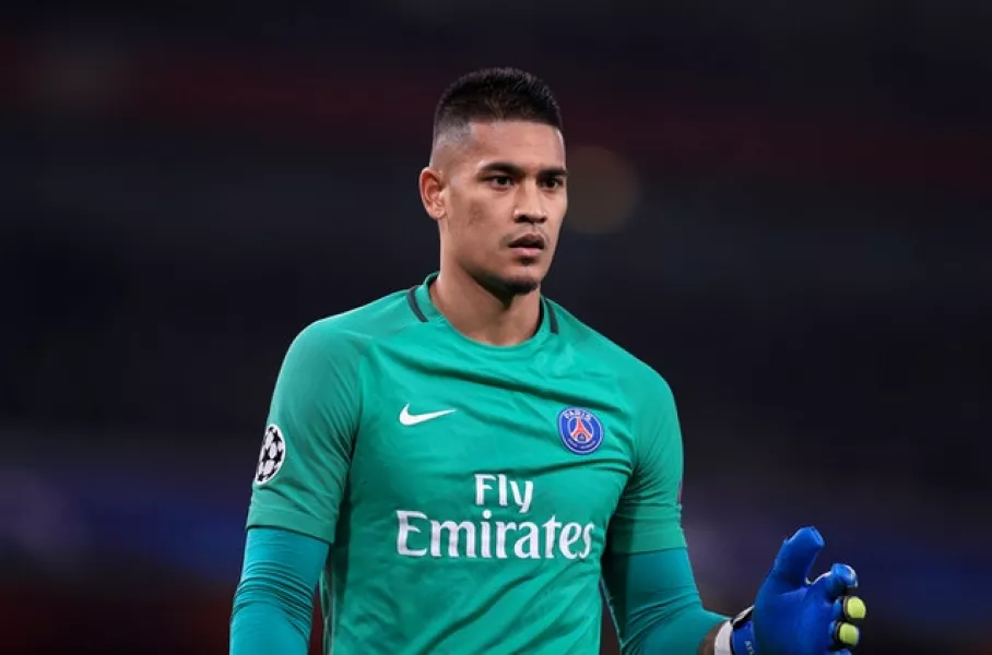Paris St Germain’s Alphonse Areola, on loan at Real Madrid, could be looking to move to an English club (Adam Davy/PA)