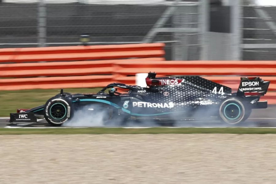 Mercedes driver Lewis Hamilton had to settle for second place (Andrew Boyers/AP).