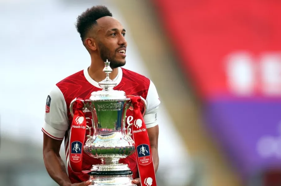 Arsenal’s Pierre-Emerick Aubameyang is set to stay with the Gunners (Catherine Ivill/PA)