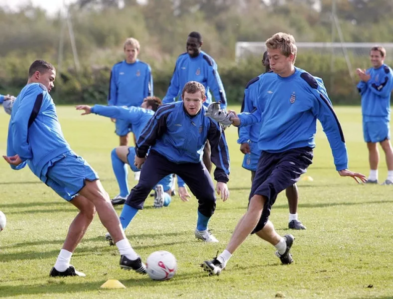 Jermaine Jenas, left, was an unused member of England’s 2006 World Cup squad (Martin Rickett/PA)