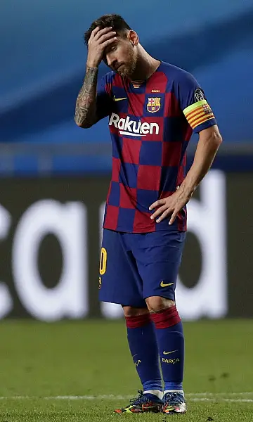 There were lows though – Messi was part of Barcelona’s nightmare 8-2 Champions League defeat to Bayern Munich earlier this month (Manu Fernandez/AP)