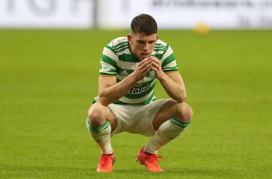 Celtic scorer Ryan Christie looks dejected after the defeat (Andrew Milligan/PA)