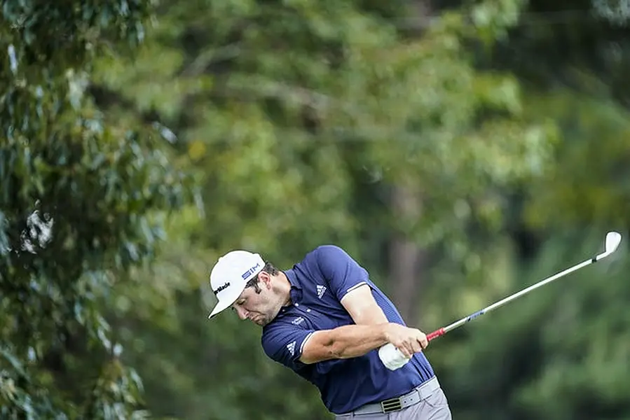 Jon Rahm saw his round unravel on the back nine (John Bazemore/AP)