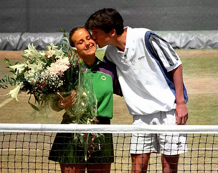 Tim Henman was disqualified from Wimbledon in 1995 for hitting ballgirl Caroline Hall (Fiona Hanson/PA)