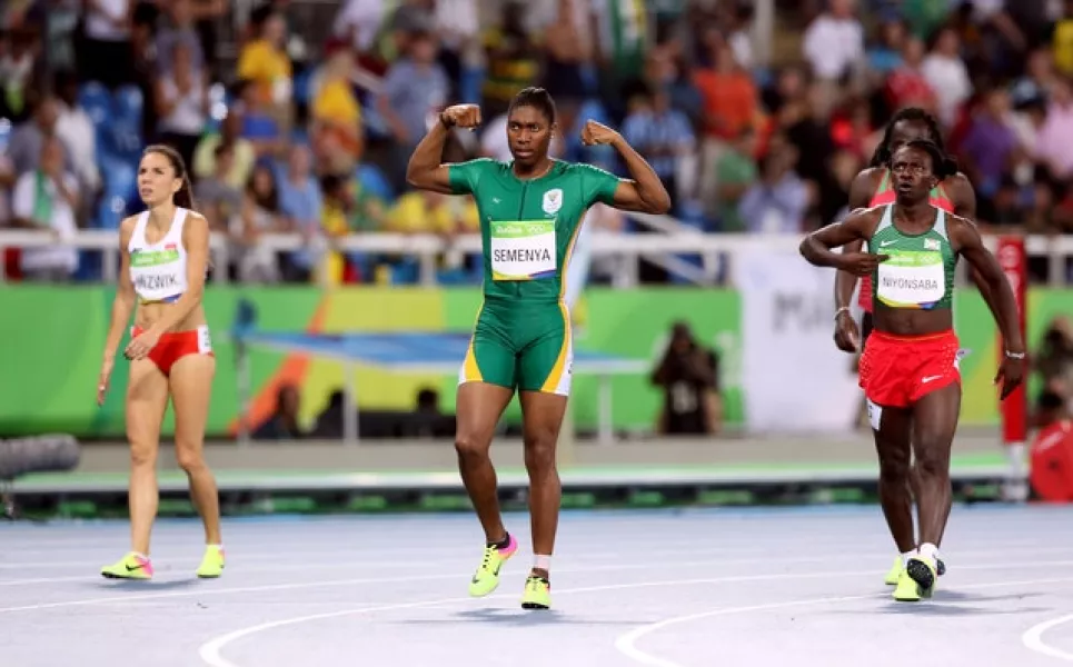 Caster Semenya won the women’s 800m Olympic title for a second time in Rio (Martin Rickett/PA)