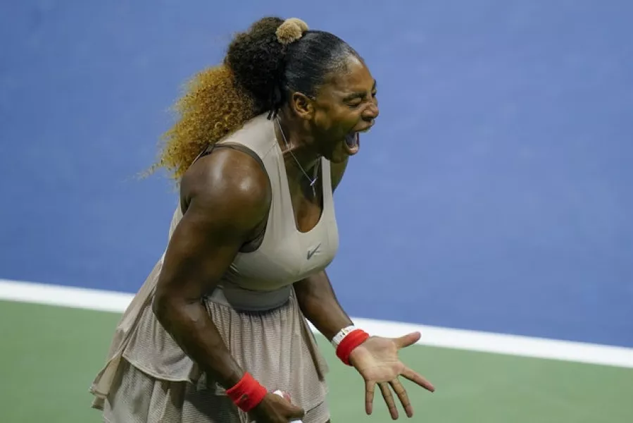 Serena Williams screams during her intense clash with Victoria Azarenka (Seth Wenig/AP)