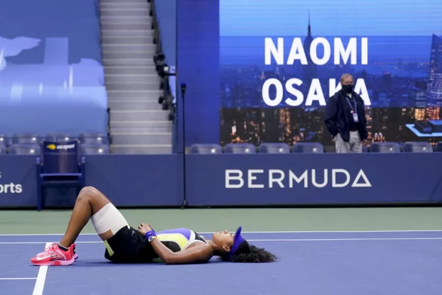 Naomi Osaka soaks it all in after winning the US Open title (Seth Wenig/AP)