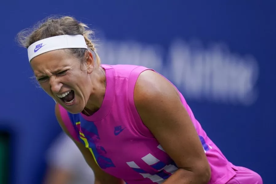 Victoria Azarenka shows her frustration as the US Open final slips away (Seth Wenig/AP)