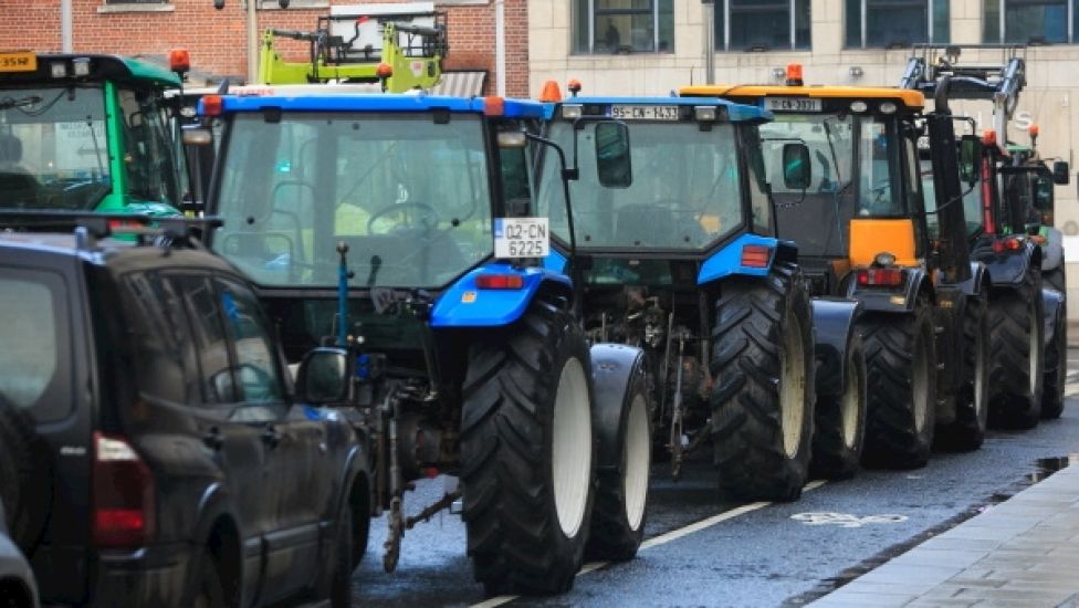Tractor Convoy Organised As Part Of Irish Farmers’ Association Protest