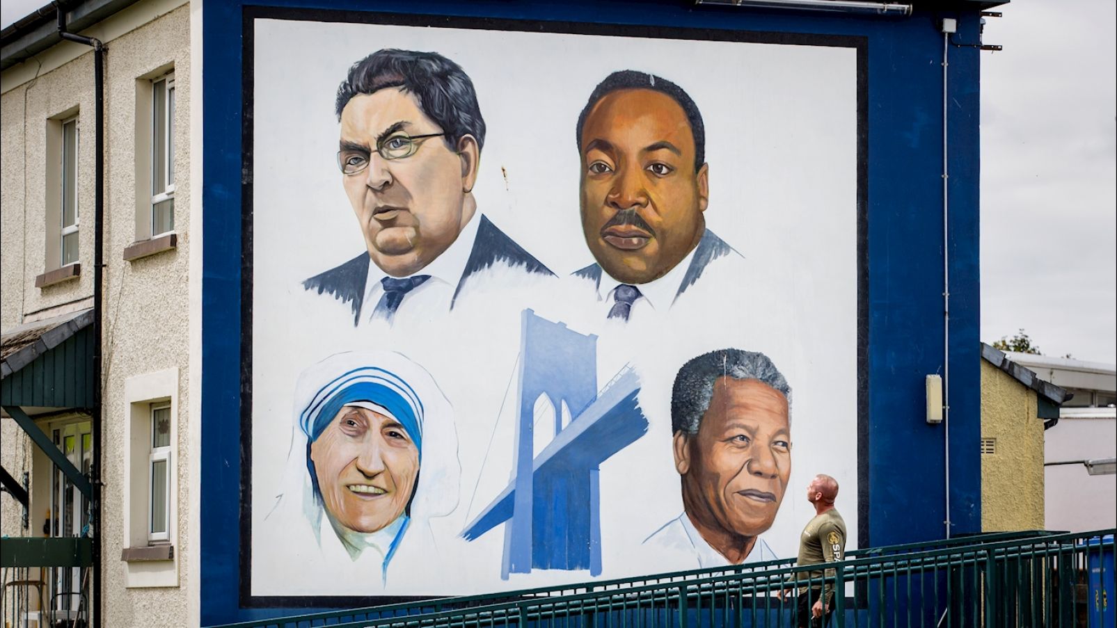 The Bogside Mural In Derry City Of John Hume, Martin Luther King Jr, Mother Teresa, And Nelson Mandela.