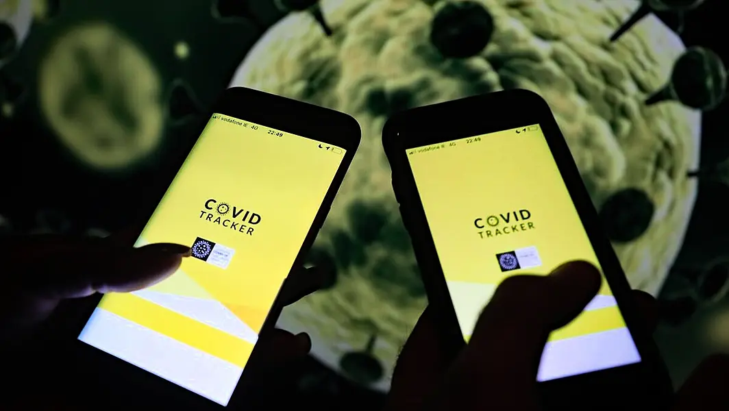 The app was designed to alert close contacts of positive Covid cases, but the research shows that the number of positive cases being uploaded is 75% below what would be expected, based on HSE figures since the app came into operation. Picture: Niall Carson/PA Wire