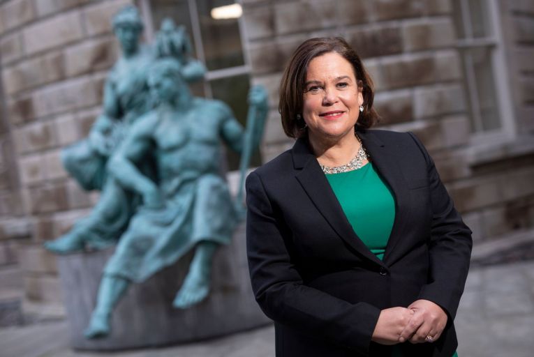 Sinn Féin, led by Mary Lou McDonald, dominate the youth vote, at 44 per cent, and working-class groups, 40 per cent, while Fine Gael hold a strong command of the grey vote, 41 per cent, and those in slightly higher social grades, 34 per cent. Picture: Fergal Phillips