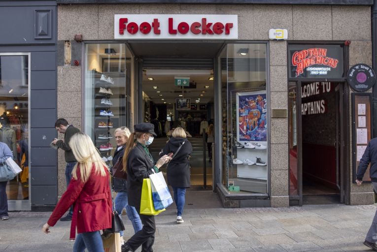 Foot Locker on Grafton Street: the retailer owes about €1 million to its landlord for the 253 days the store was unable to trade. Picture: Fergal Phillips