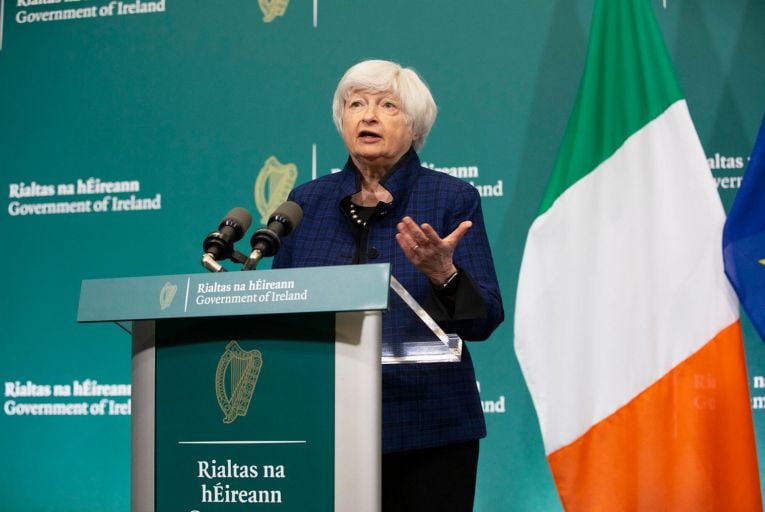 Janet Yellen, US Treasury Secretary, speaking during her recent visit to Dublin. Picture: Julien Behal