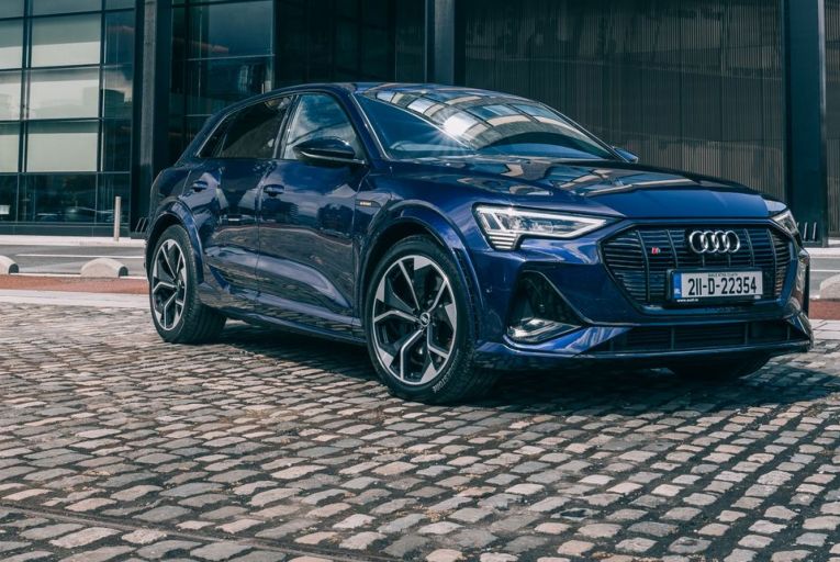 Underneath the special paint and relatively subtle badging of the Audi E-Tron S is a high-performance electric powertrain. Picture: Paddy McGrath