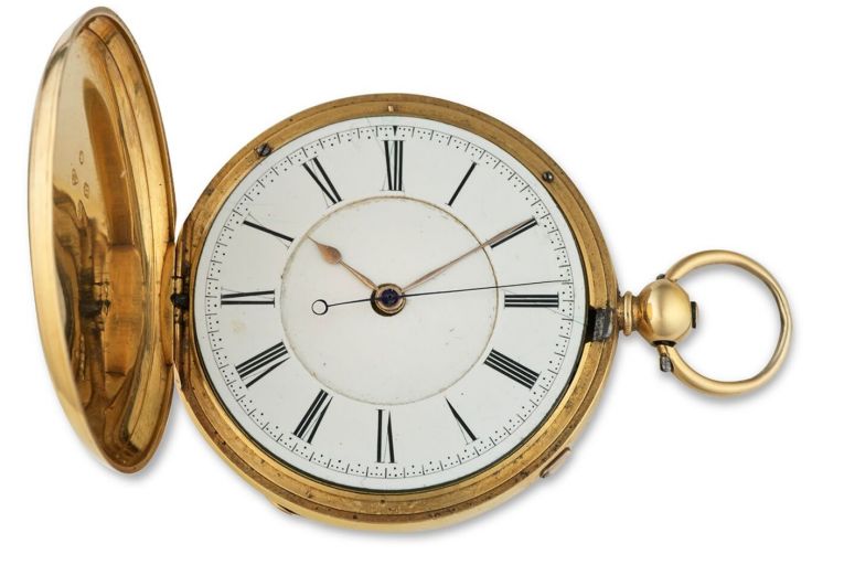 The gold hunter case pocket-watch, which featured in Joyce’s Ulysses, and is expected to realise €50,000-€80,000 at auction