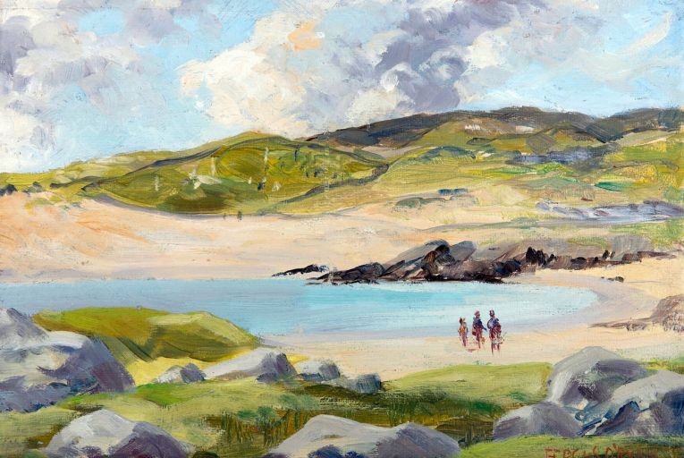 Sketch for Dog’s Bay, Roundstone by Fergus O’Ryan has an estimate of €300-€500