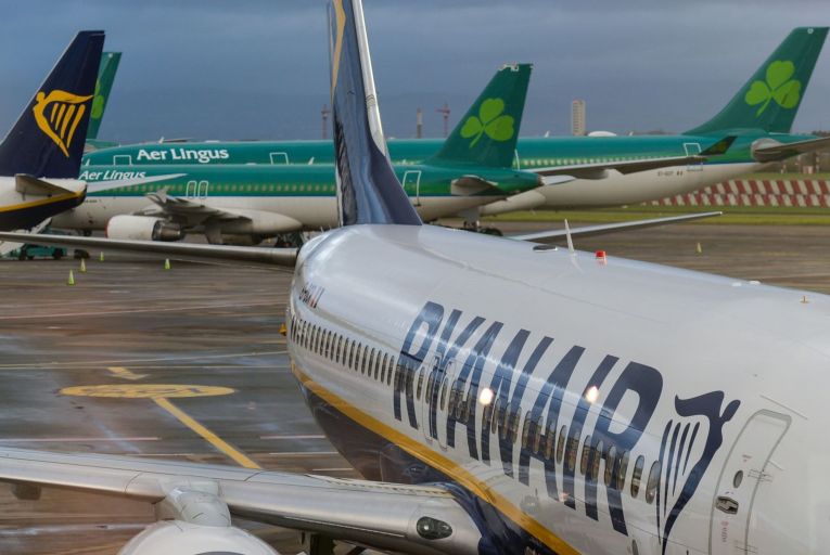 Planes grounded during lockdown: Aer Lingus estimates it lost about €1 million a day over the first half of 2021. Picture: Getty