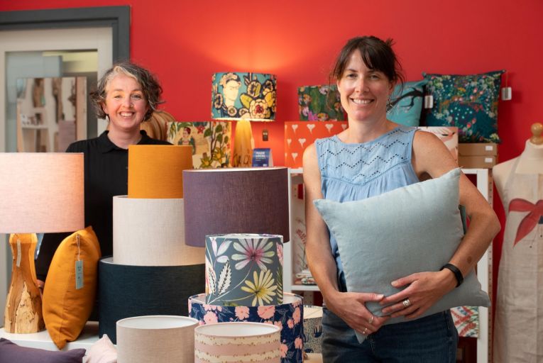 Jade Hogan and Jo Slevin, co-founders of Mr Kite Design, which now supplies 11 stores. Picture: John Allen