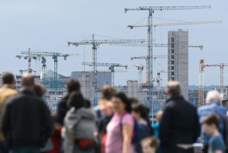 Construction in Dublin: many people are being priced out of the housing market in Dublin where most FDI investment is concentrated Picture: Getty