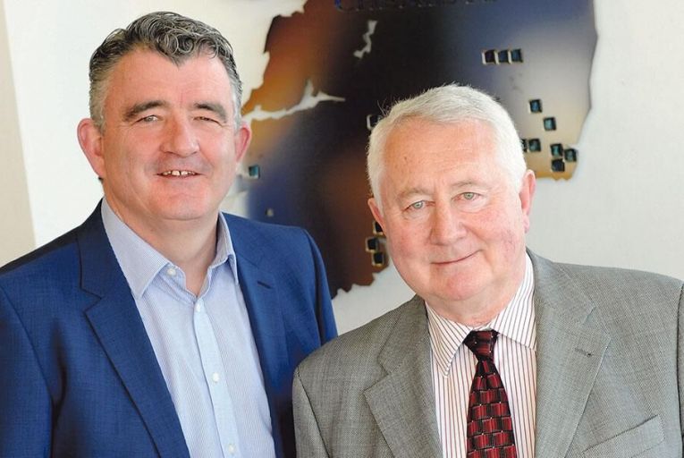 Patrick McCormack, managing director, Sam McCauley Chemists Group, pictured with executive chairman Sam McCauley