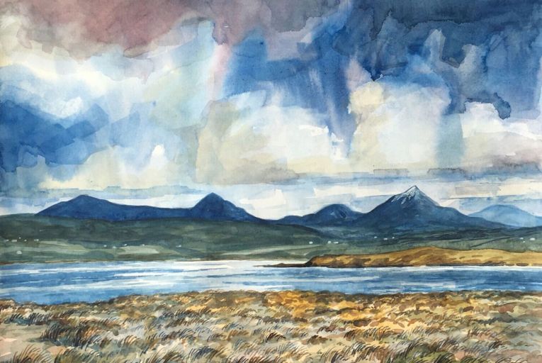 Snow Clouds by Brian Gallagher is at Seamus Ennis Arts Centre
