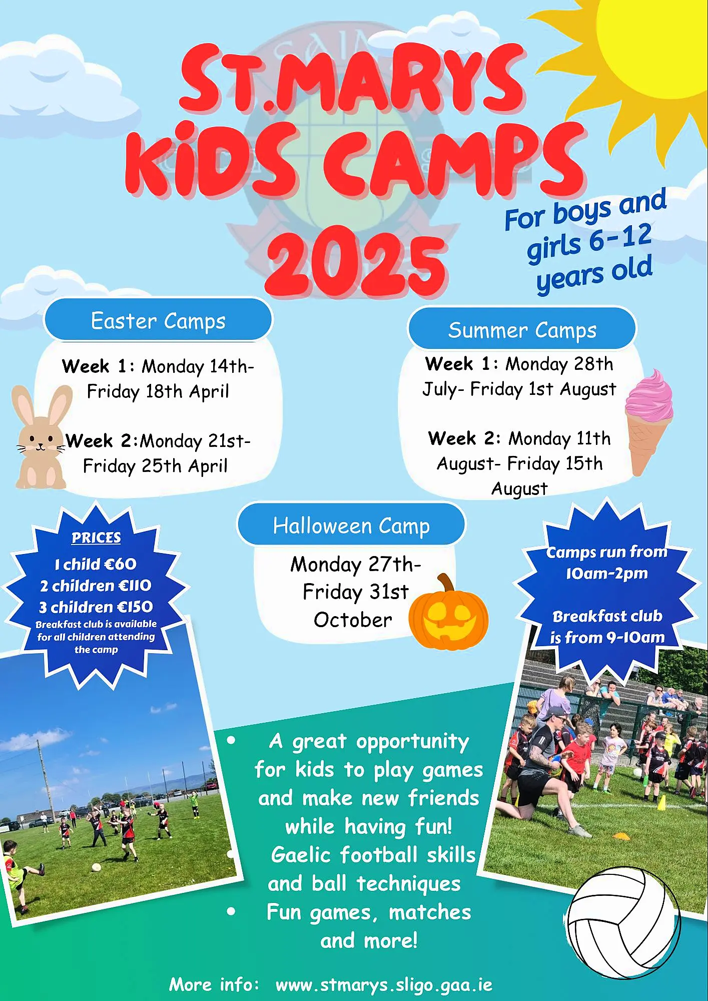 St. Mary's Easter Camp 2025 - Week 1 (14th April to 18th April)