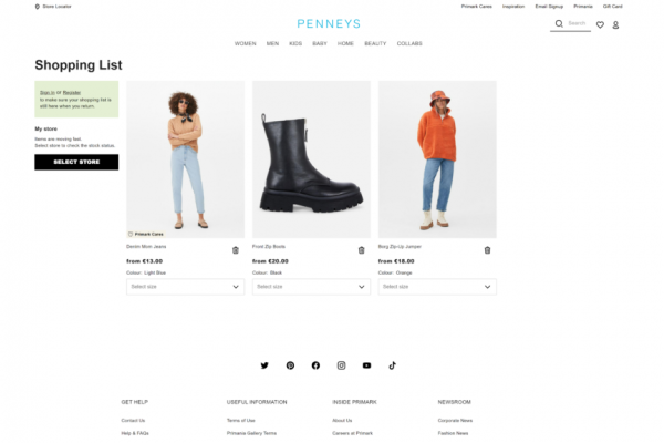 Penneys Launches New Website In Ireland