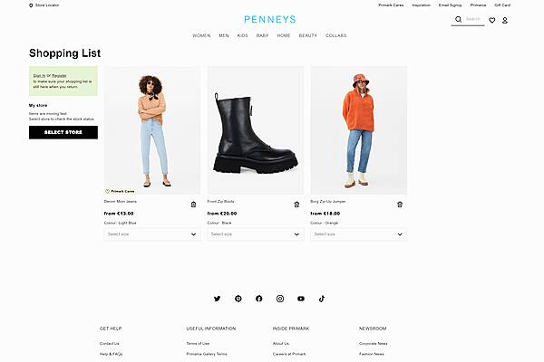 Penneys Launches New Website In Ireland