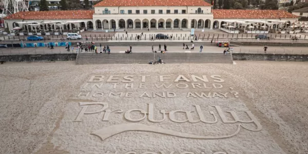 Carlsberg 0.0 And FAI Unveil Sand Installation To Show Support For The ‘Girls In Green’