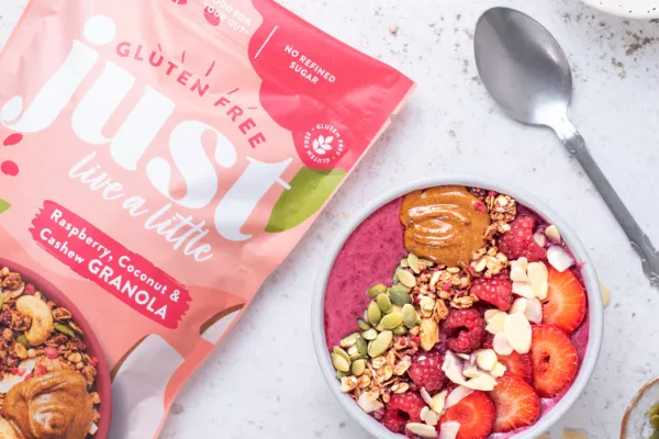Kestrel Foods Launches Just Live a Little Gluten-Free Granola Into Tesco, Spar And Fine Food