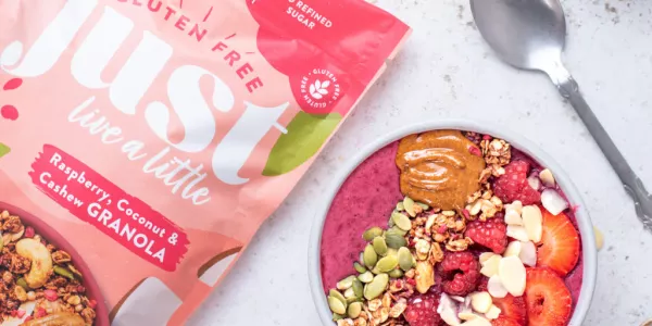 Kestrel Foods Launches Just Live a Little Gluten-Free Granola Into Tesco, Spar And Fine Food