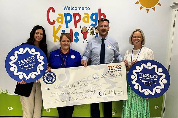 Tesco Ireland Presents Over €6,000 To Cappagh Kids