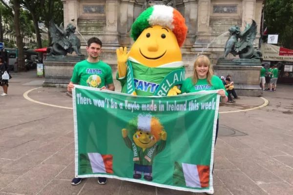 Mr. Tayto Joins Irish Football Fans In Paris