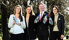 Rozanna Purcell And Sister Rachel Front Ballygowan Gold Campaign