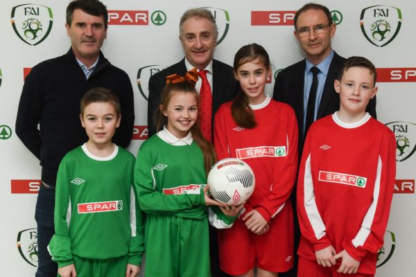 Roy Keane And Martin O'Neill Attend The Spar Guild At The Aviva